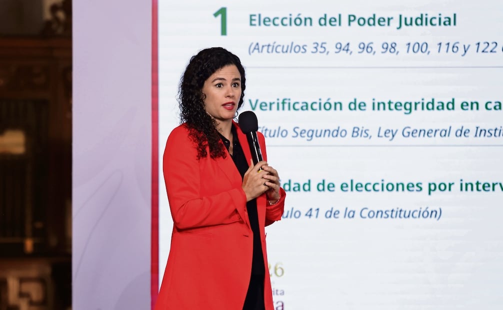 Luisa María Alcalde, consejera Jurídica de la Presidencia, reconoció que sí se pueden anular elecciones por injerencia extranjera en 2027. Foto: ARCHIVO EL UNIVERSAL