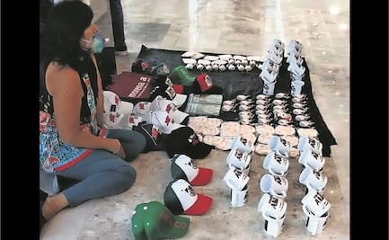 Pasillos del AIFA, convertidos en un mitin político y tianguis