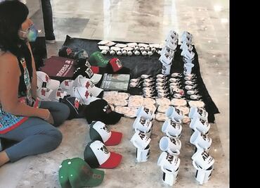 Pasillos del AIFA, convertidos en un mitin político y tianguis