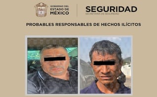 Caen dos presuntos implicados en robo a transportista; aseguran predio con tres vehículos robados en Edomex