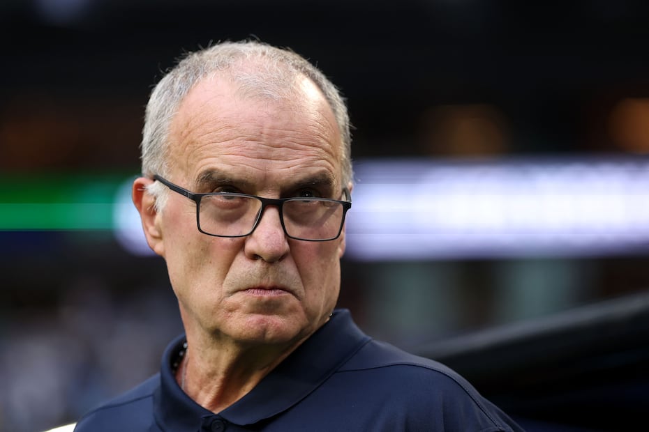 Marcelo Bielsa con la selección de Uruguay, durante la Copa del Mundo de 2026 - Foto: AFP