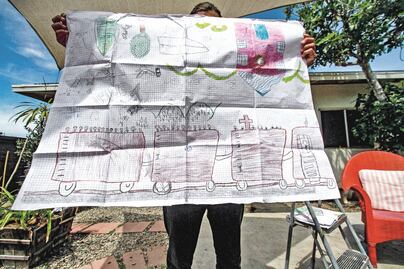 Pequeños migrantes plasman con colores sus sentimientos