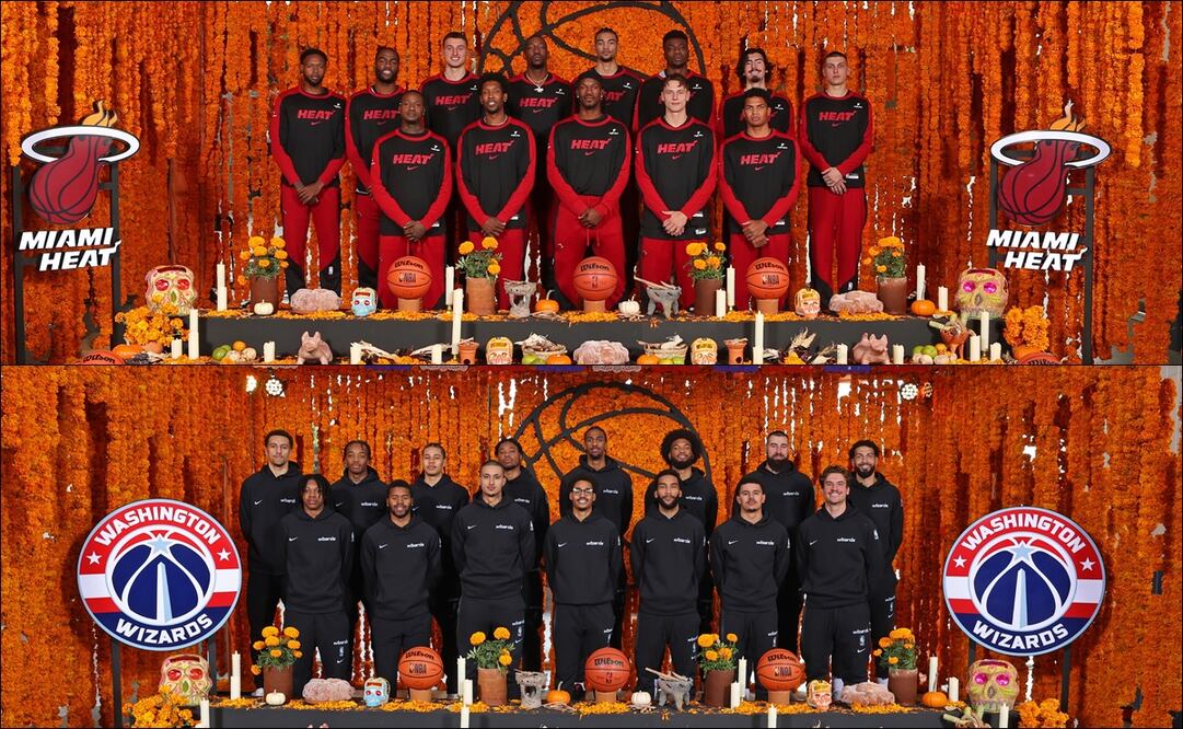 Miami Heat y Washington Wizards posan en altares del Día de Muertos / Fotos: NBA