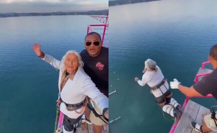 Abuelita salta en bungee a sus 80 años en Tequesquitengo, Morelos; video se viraliza en TikTok
