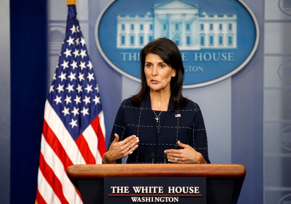 Nikki Haley, embajadora de Estados Unidos en las Naciones Unidas (Foto: Reuters)