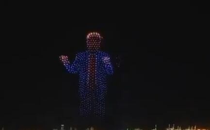 VIDEO: Con drones y al ritmo de YMCA, Trump "ilumina" el cielo de Miami; le rinden espectáculo al presidente