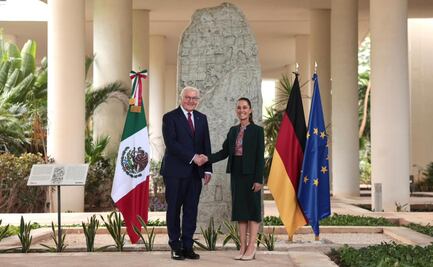 Sheinbaum recibe en Cancún al presidente de Alemania; sostienen encuentro privado
