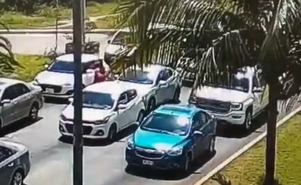 Captan en video ataque armado en zona hotelera de Cancún
