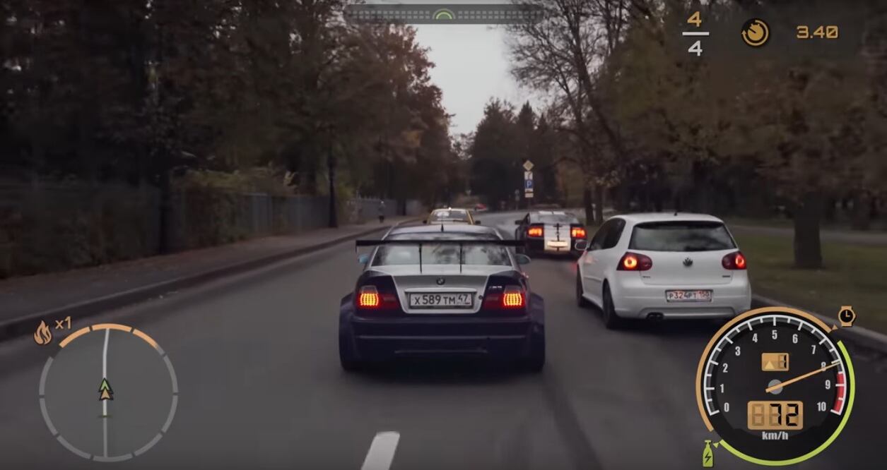Así se ve un videojuego de autos en la vida real