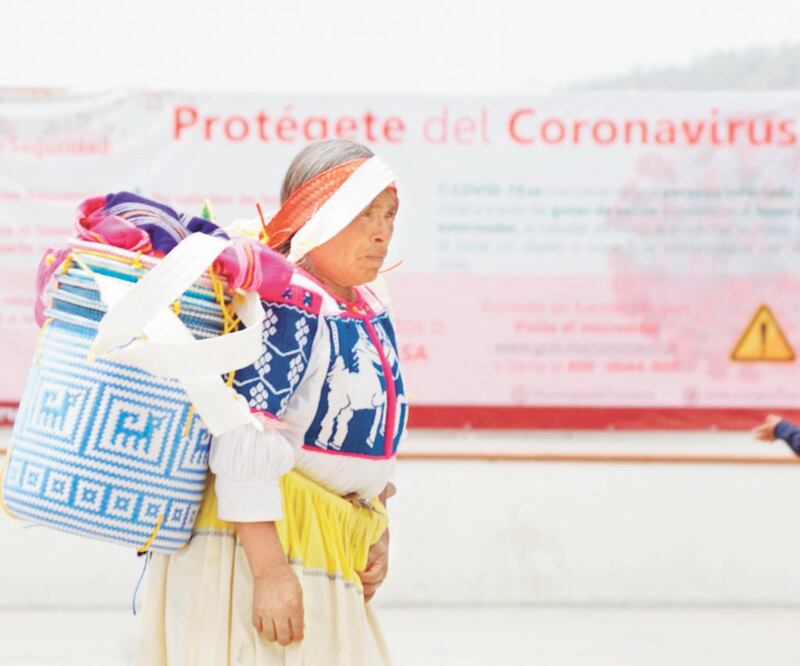 En Oaxaca, 14 hablantes de una lengua originaria han resultado positivos. Foto: EDWIN HERNÁNDEZ. EL UNIVERSAL