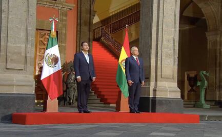 AMLO recibe al presidente de Bolivia en Palacio Nacional