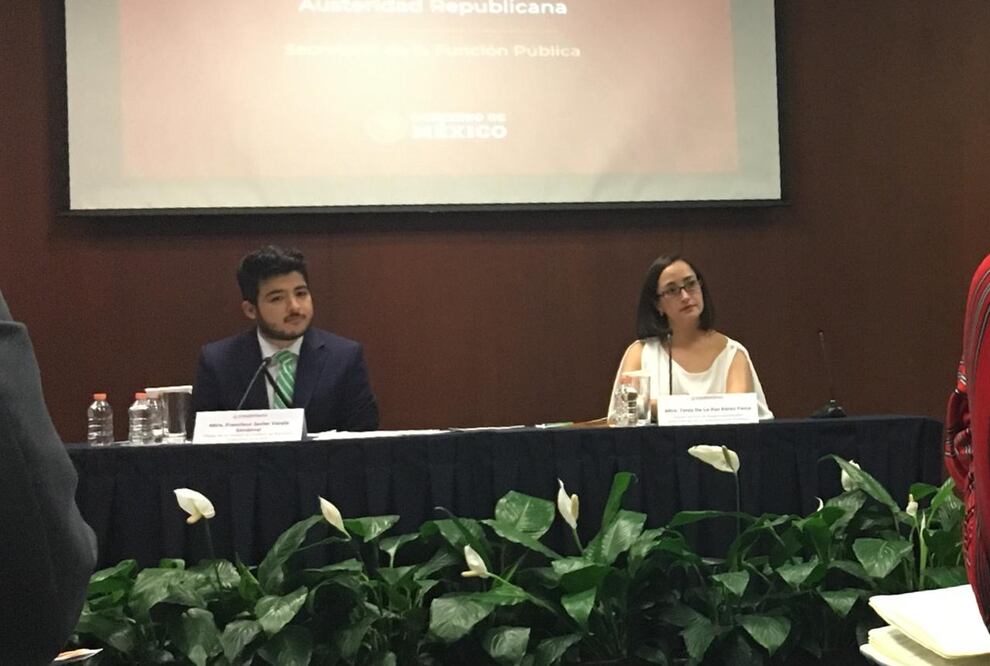 Conferencia de prensa en la sede de la SFP, Francisco Javier Varela Sandoval, titular de la Unidad de Política de Recursos Humanos de la Administración Pública Federal (ESPECIAL)
