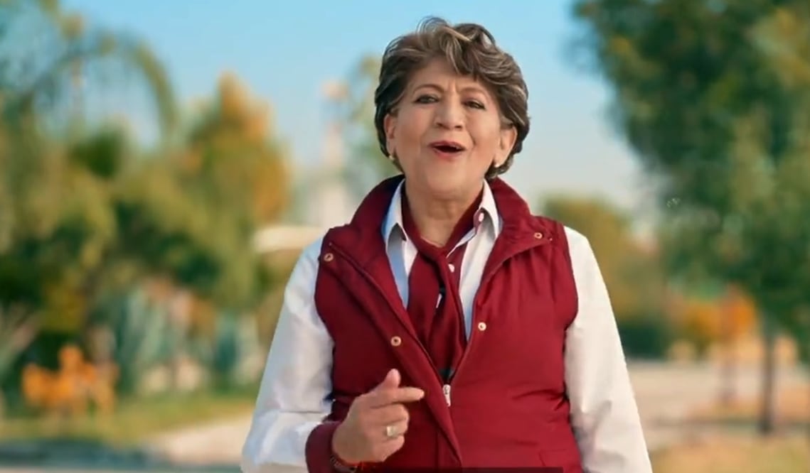 Delfina Gómez Álvarez publicó un vídeo en sus redes sociales, en el que dijo: "en El Estado de México, ya viene el cambio verdadero". Foto: especial