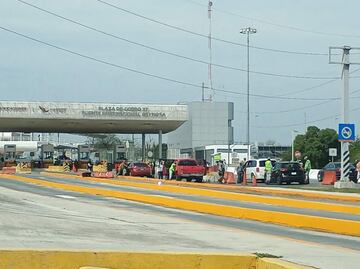 Ejército y GN hacen revisiones vehiculares en Puente Internacional Reynosa-Hidalgo en Tamaulipas; ocasionan filas de hasta 5 horas