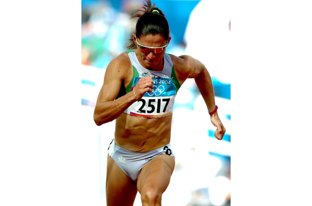 Ana Guevara durante las competencias de Atenas 2004 (EFE - Archivo)