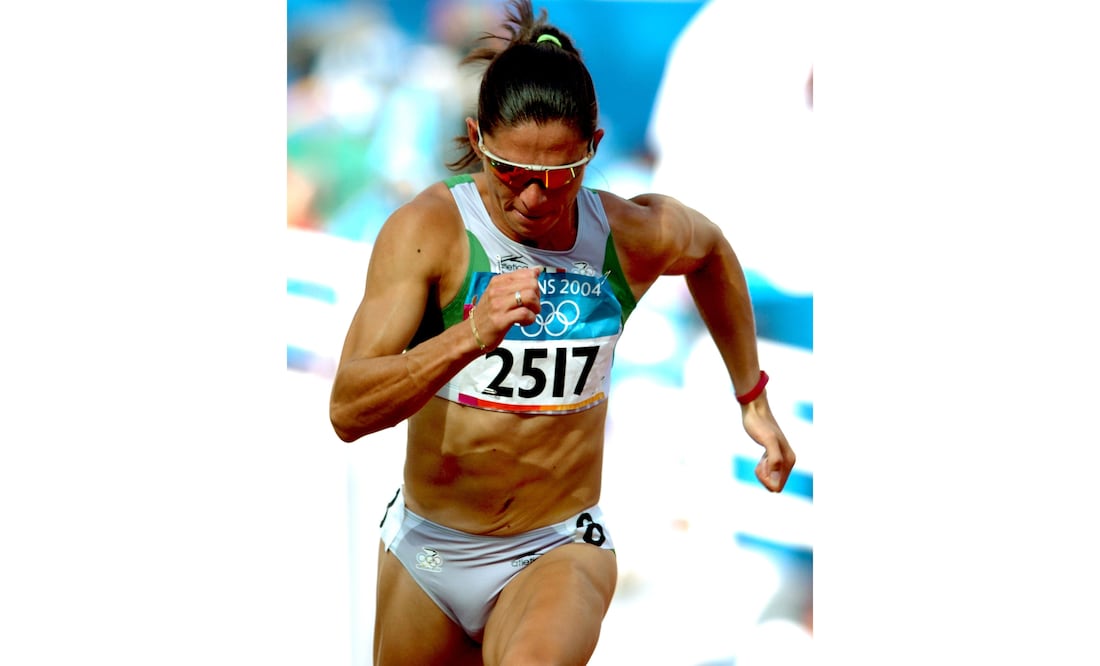 Ana Guevara durante las competencias de Atenas 2004 (EFE - Archivo)