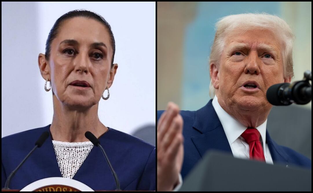Claudia Sheinbaum y Donald Trump, presidentes de México y de Estados Unidos, respectivamente. Foto: Berenice Fregoso y EFE