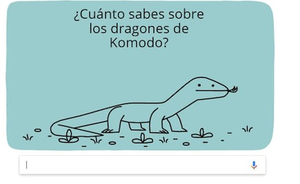 Entérate. Los dragones de Komodo en un doodle