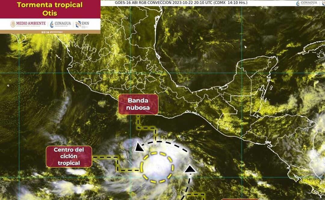 Se forma tormenta tropical Otis en costas de Oaxaca / Conagua
