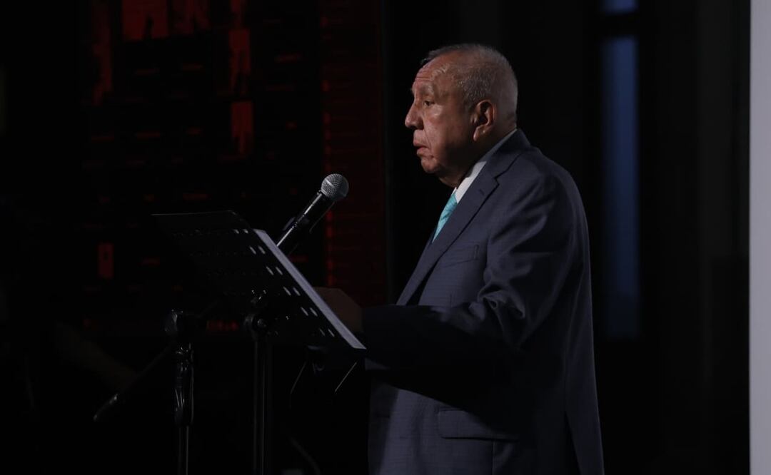 Disculpa pública de Francisco Garduño, exdirector del Instituto Nacional de Migración, por los acontecimientos en la estancia migratoria el 27 de marzo de 2023 en la que resultaron fallecidos varios migrantes (26/09/2025). Foto: Gabriel Pano / EL UNIVERSAL