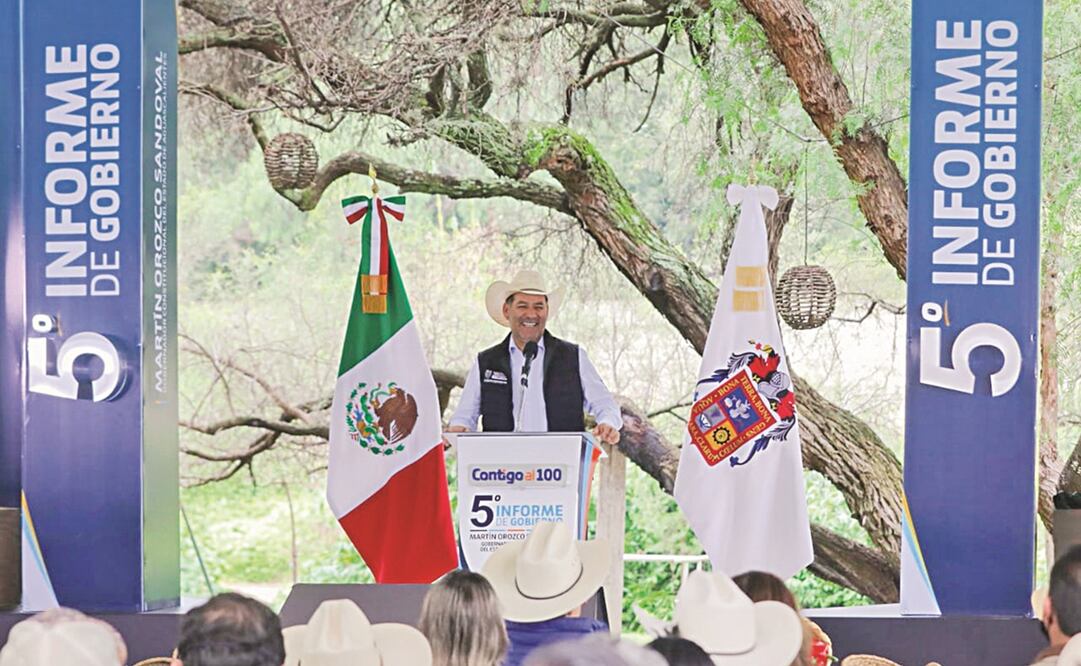 El gobernador de Aguascalientes, Martín Orozco Sandoval, presentó ayer su Quinto Informe de Gobierno