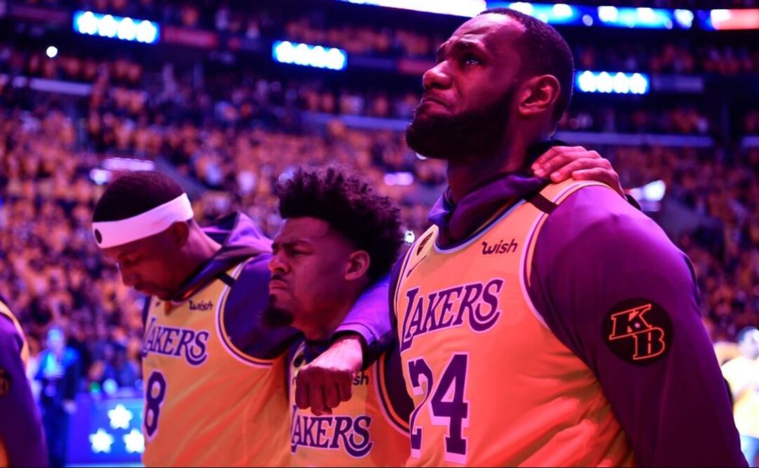 LeBron James rompió en llanto mientras el Staples Center recordaba a Kobe Bryant (USA Today Sports)