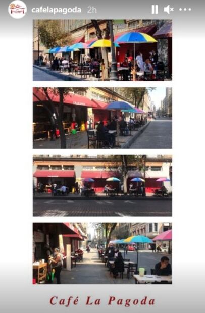 Café La Pagoda renueva operaciones al aire libre