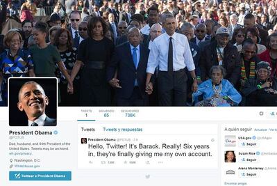 Obama abre nueva cuenta en Twitter con enfoque personal
