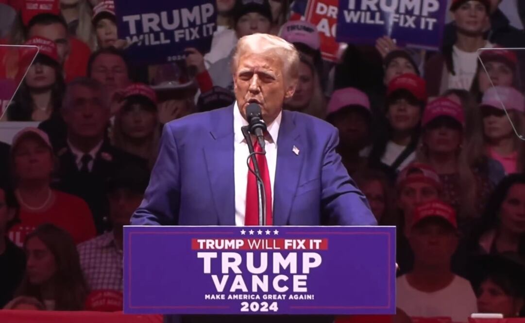 El evento fue reflejo del discurso que ha utilizado el expresidente a lo largo de su tercera campaña rumbo a la Casa Blanca. Foto: X @realDonaldTrump