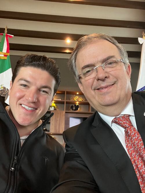 Marcelo Ebrard y Samuel García. Foto Especial Cancillería