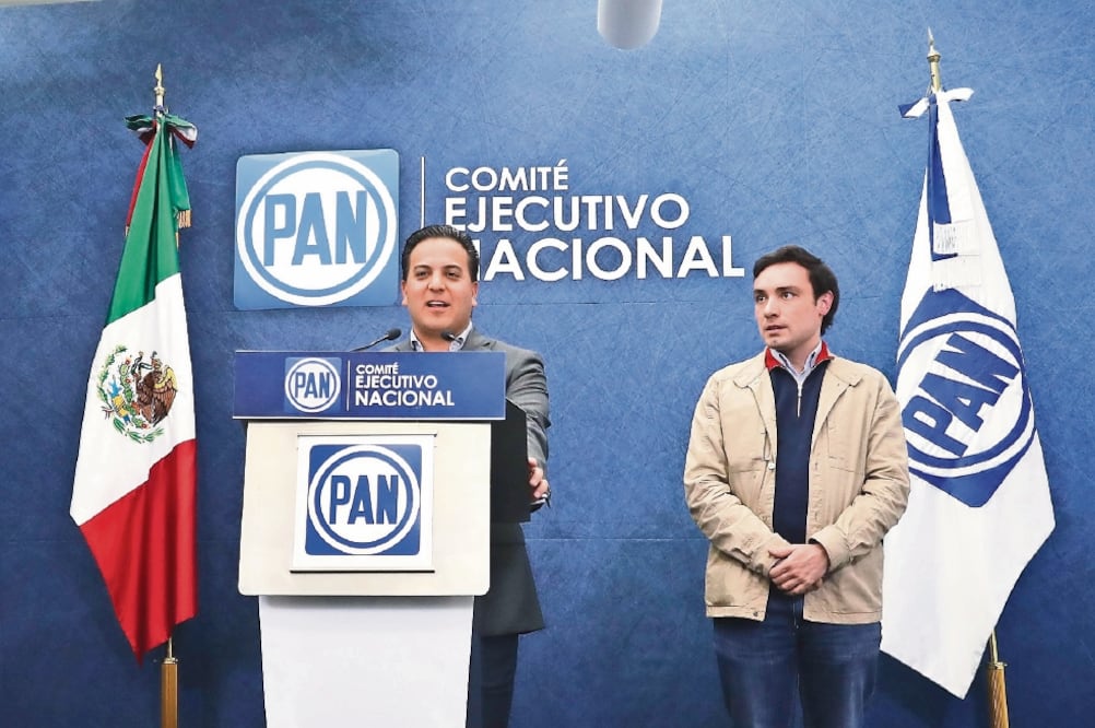 El secretario general del PAN, Damián Zepeda, ayer en la reunión de la Comisión Permanente del partido. (IRVIN OLIVARES. EL UNIVERSAL)