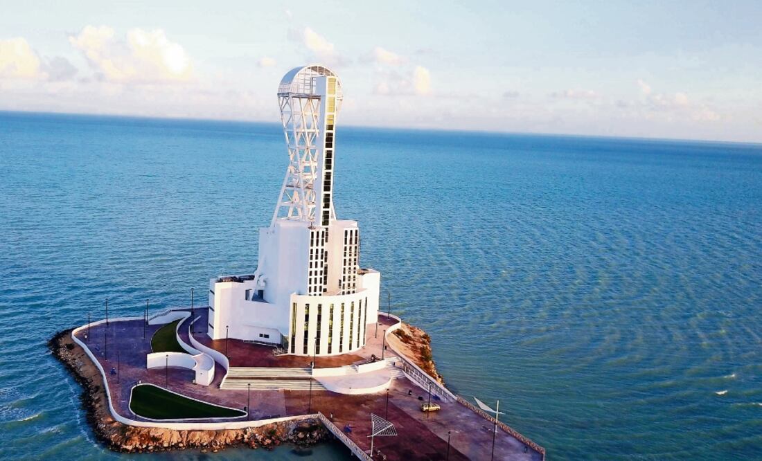 La obra Mestizaje Mexicano, ubicada a la orilla del Boulevard Bahía, contaría con un mirador y salones para exposiciones. (CORTESÍA ENRIQUE CAÑIZARES)