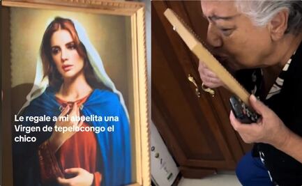Regala a su abuela imagen de la Virgen con el rostro de Lana Del Rey; "mi madrecita linda", reacciona