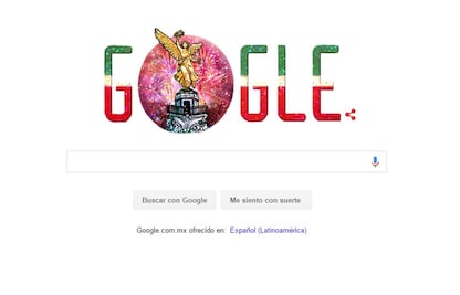 Google dedica 'doodle' a Independencia de México