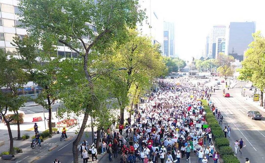 Así se vio la marcha del gasolinazo desde el dron de EL UNIVERSAL