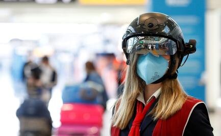 Aeropuerto de Roma usa cascos inteligentes para detectar coronavirus