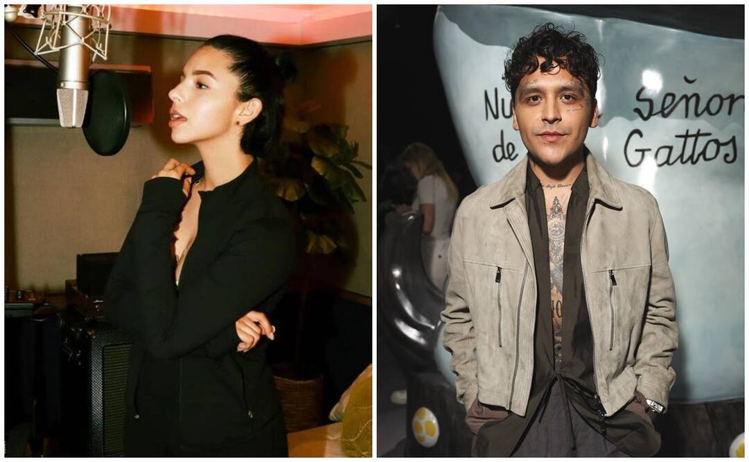 Ángela Aguilar y Christian Nodal. El cantante asistió a la semana de la moda masculina en París. Foto: Instagram/AP