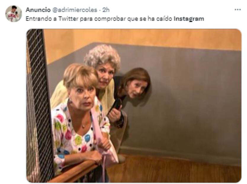Memes caída Instagram. Foto: Captura de pantalla