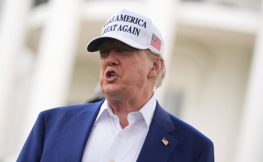 El presidente Donald Trump habla en la Casa Blanca el 18 de junio de 2025, en Washington. Foto: AP