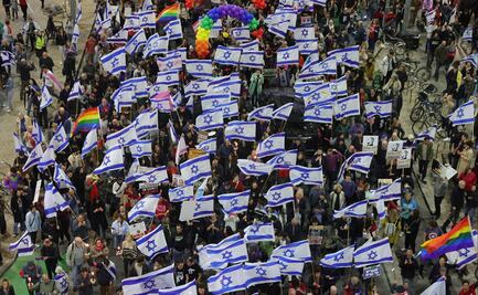 Miles de israelíes protestan por onceava semana consecutiva contra reforma judicial