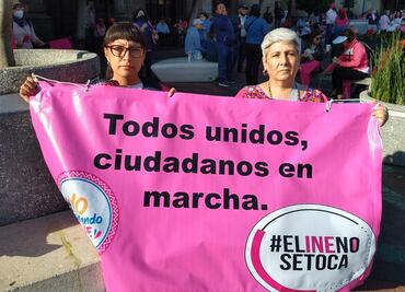 Del nos quieren hacer como Cuba al quieren destazar al INE: asistentes a marcha por defensa del INE