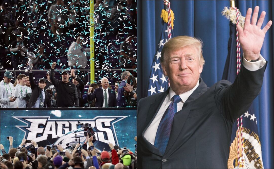 AGENCIAS. Eagles de Filadelfia y Donald Trump