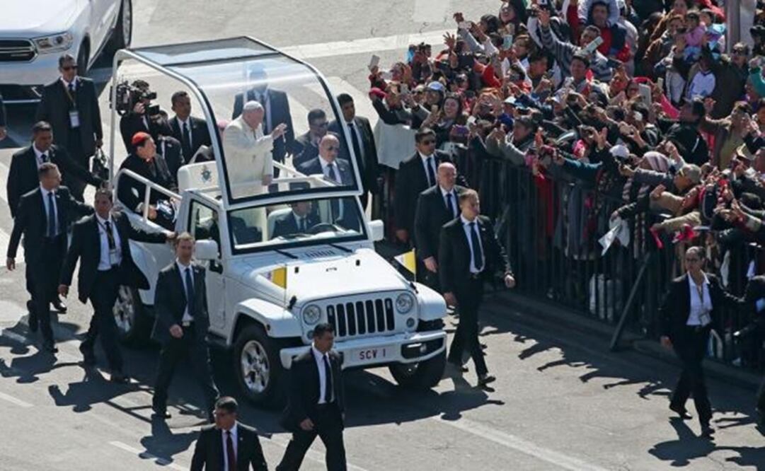  The Pope arrived at the Basilica of Guadalupe in northern Mexico City. (Photo: AP)