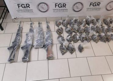 Desmantelan casa de seguridad en Cananea, Sonora; aseguran granadas militares, droga y autos robados en EU