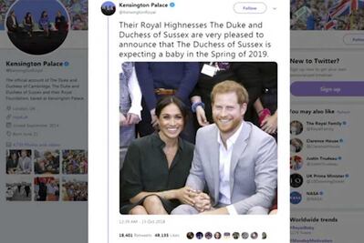 Meghan Markle y el príncipe Harry esperan su primer hijo