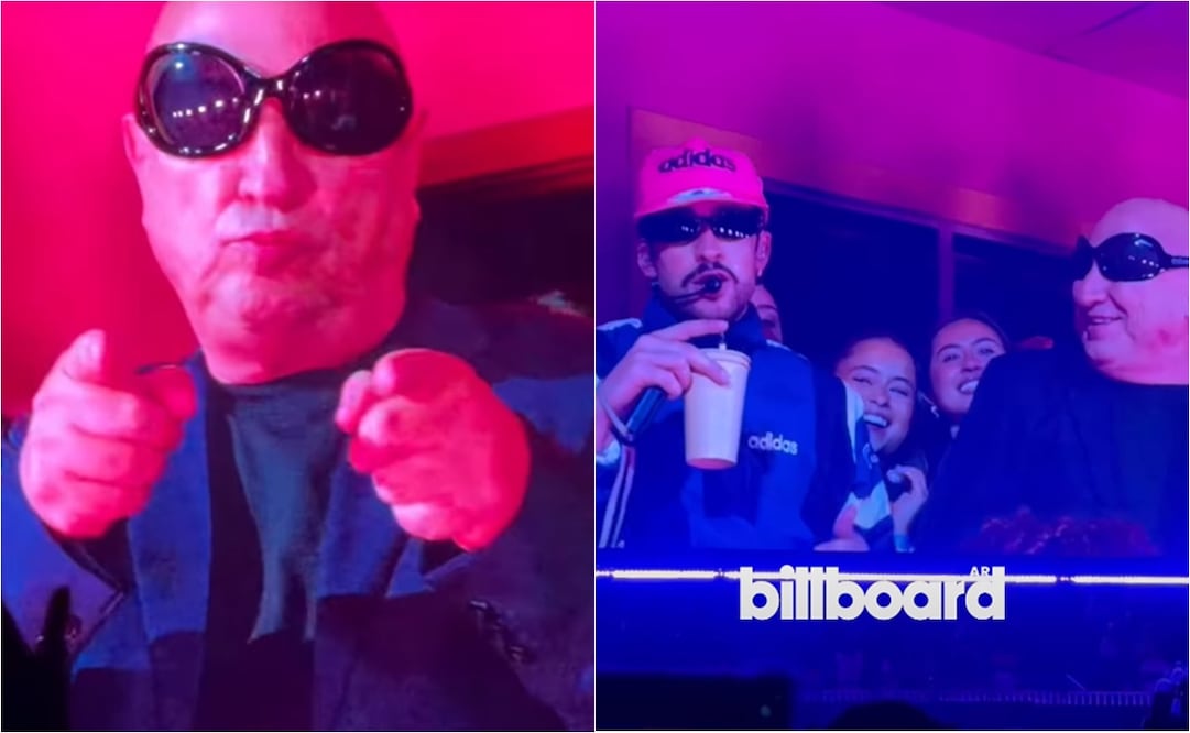Guillermo Novellis, líder de La Mosca, en el concierto de Bad Bunny.
Fotos: Instagram / Billboard 