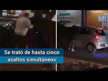 Captan en video asalto múltiple cerca de Perisur