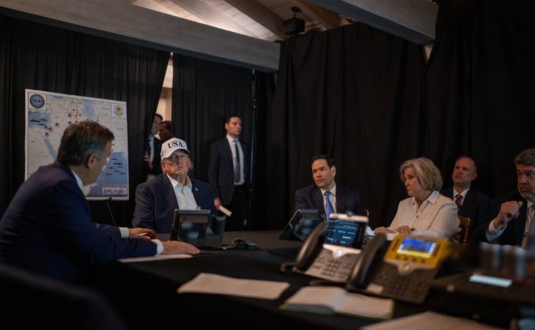 El presidente Donald J. Trump supervisa las operaciones militares de EU en Irán. (28/02/2026) Foto: X (@WhiteHouse)