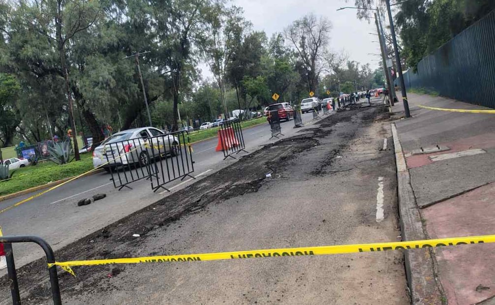 La Secretaría de Gestión Integral de Riesgos y Protección Civil indicó que la grieta tiene una longitud aproximada de 750 metros. Foto: Arantxa Meave / EL UNIVERSAL
