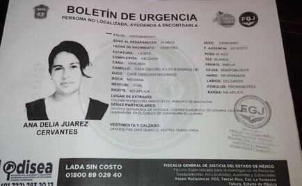 Piden ayuda para hallar a mujer desaparecida en Naucalpan